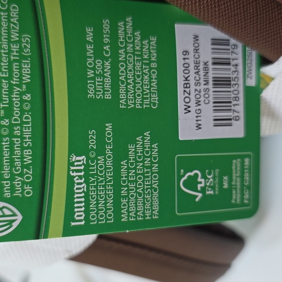 Loungefly Wizard Of Oz Scarecrow Mini Backpack Nwt - Picture 8 of 8